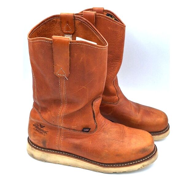 Mens Thorogood Work Boots Pre-Owned Steel Toe Size 12 EE - Picture 3 of 13